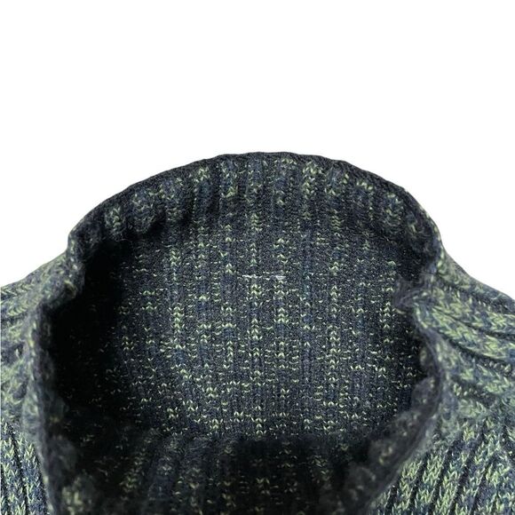 LULULEMON Cotton Cashmere Blend Mock Neck Sweater Green Black Size 4 - Picture 7 of 10